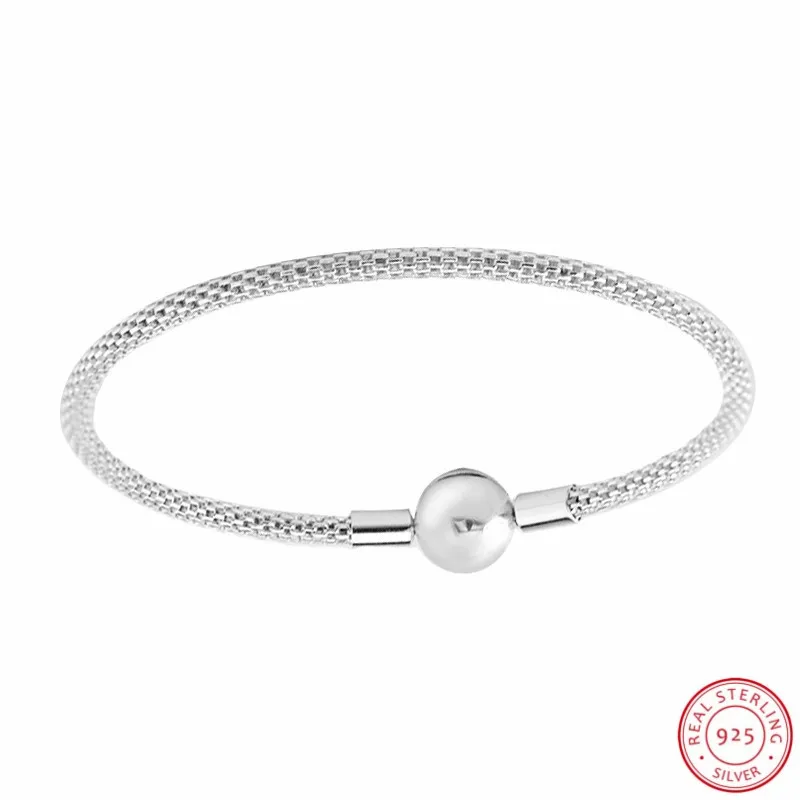 

Hot Sale Special Mesh Bracelets in 925 Sterling Silver with Fabulous Playful Popcorn-style Texture for Women Fine Jewelry FLB050