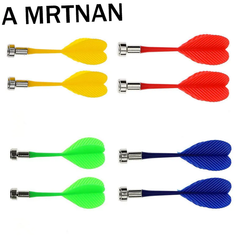 

3Pcs / 4 color bullseye target game plastic darts wing magnetic darts double-sided magnetic board
