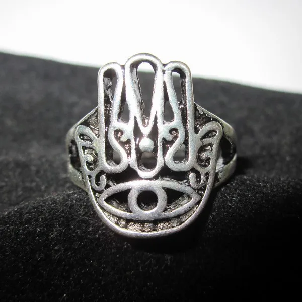 

free shipping 12pcs/ lot new arrival items fashion jewelry fatima hand shaped finger hamsa ring