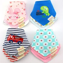 3 шт./партия, Хлопковое полотенце для девочек и мальчиков, бандана с рисунком, нагрудники, новорожденный слюнявчик для младенца, полотенце, одежда для малышей