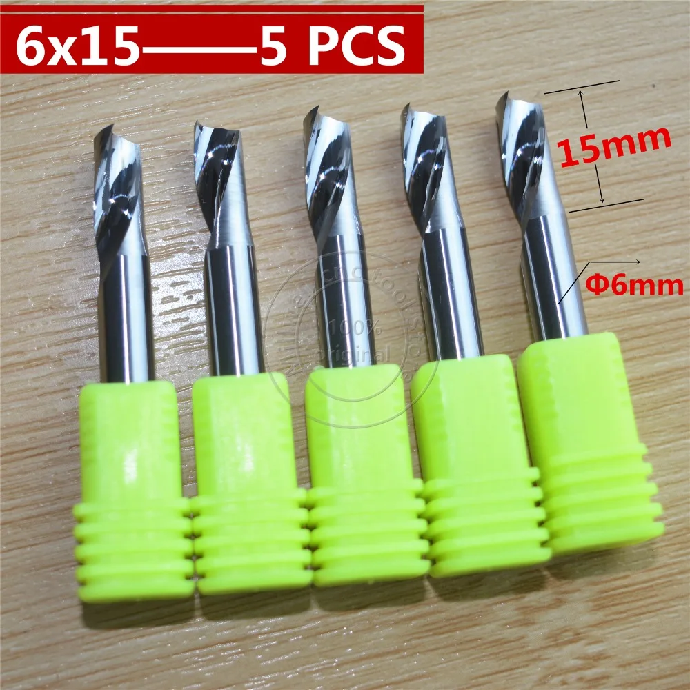 6mm*15mm,Free shipping 5PCS,CNC Tungsten steel solid carbide Aluminum