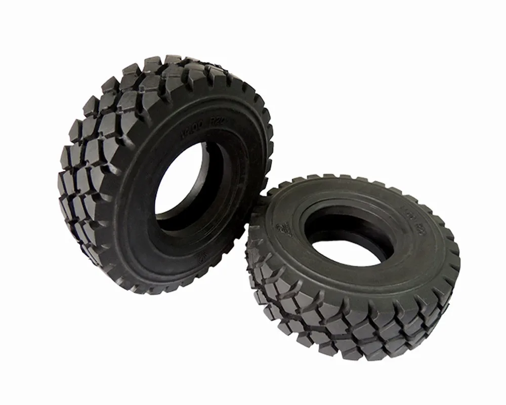 Pneus de Borracha Pneu para Tamiya Caminhão de Reboque Fora de Estrada Pces Escala rc Actros Dakar Rally 100mm 2 – 1:14
