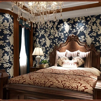 

beibehang Papel de parede American Village Retro Flowers Non Woven Wallpaper Warm Bedroom Living Room TV Background Wallpaper