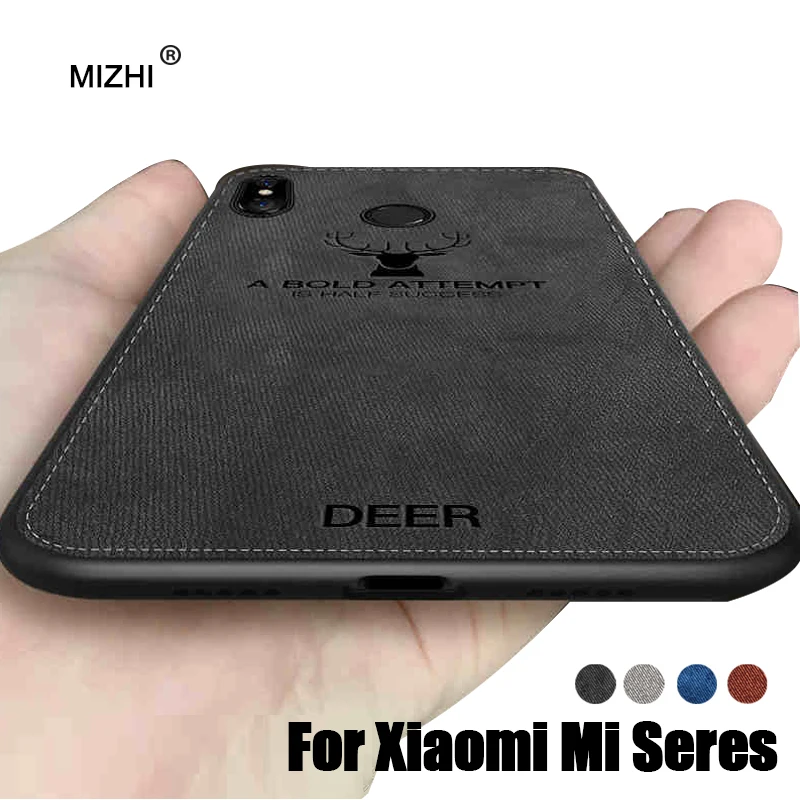 

Soft TPU edge Canvas Embossed Deer Phone Case For Xiaomi pocophone poco f1 mi8 mi 8 mi6 mi5 6 5 max 3 2 Case Soft Cloth Cover