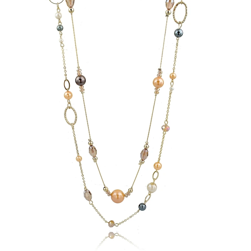 CHICVIE, ожерелье из бисера с натуральным камнем для женщин, Золотая цепочка, массивные винтажные аксессуары, этнические ювелирные изделия, ожерелье SNE140254 - Окраска металла: SNE140255