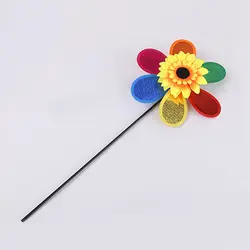 Забавная игрушка DIY Разноцветные комбинезоны ветряная мельница в виде подсолнечника для детей активного отдыха и садового декора подарок