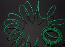 5M 3V Flexible LED Neon Light Glow EL Wire Rope Tape Cable Strip with Battery Case Controller