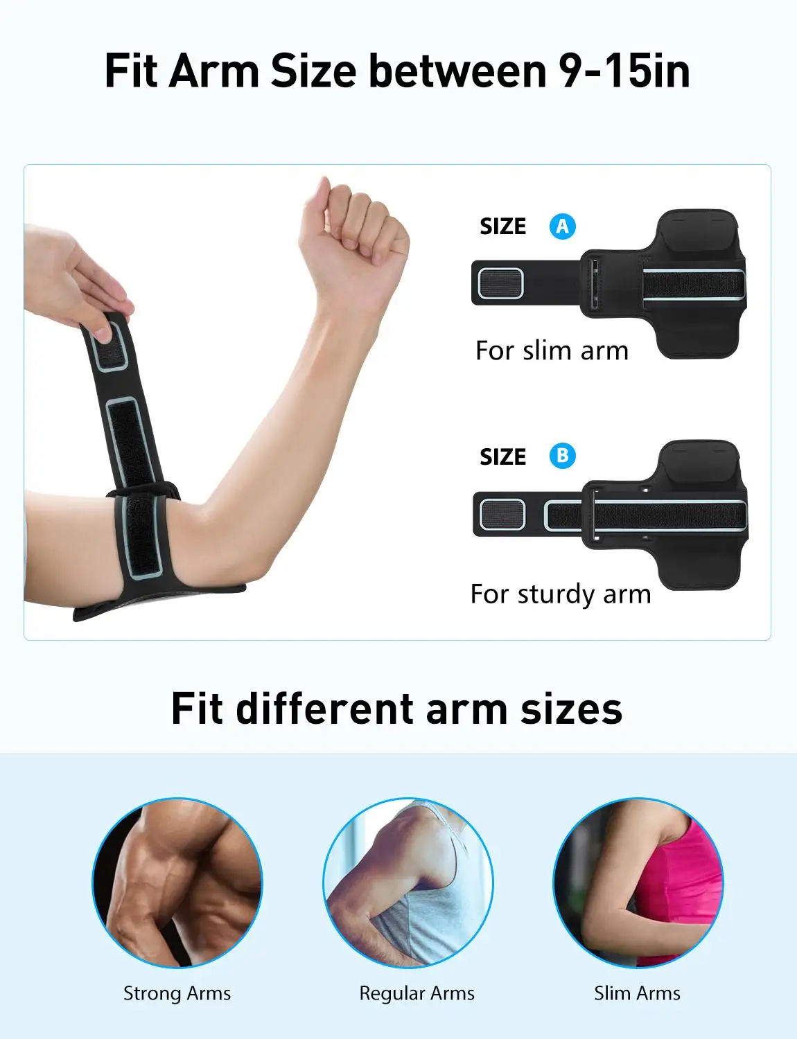 Mpow يصل إلى 6.5 بوصة الرياضة رياضة حقيبة بحزام للذراع belf PVC Sweatproof اللمس شاشة الذراع الفرقة معصمه عاكس قطاع مع مفتاح حامل Mpow يصل إلى 6.5 بوصة الرياضة رياضة حقيبة بحزام للذراع belf PVC Sweatproof اللمس شاشة الذراع الفرقة معصمه عاكس قطاع مع مفتاح حامل