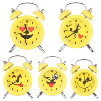 

Lovely Mini Round Metal Alarm Clock Desk Stand Home Room Kitchen Office Hot