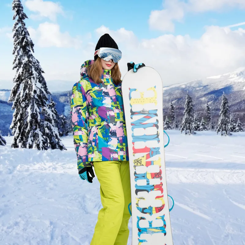 Женская одежда для снежной погоды, лыжная куртка, женские лыжные штаны, женские лыжные штаны, уличные зимние теплые спортивные костюмы