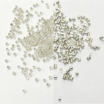 

Wholesale 2mm About 10000pcs/bag Silver Color Tube and Beads Jewelry Findings