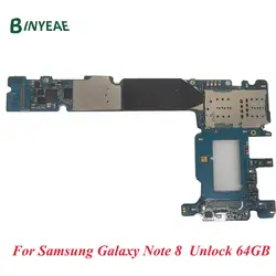 BINYEAE оригинальный 64 Гб разблокированная материнская плата тестирование хорошая замена для samsung Galaxy Note 8 N950F N950FD N950U основной материнской
