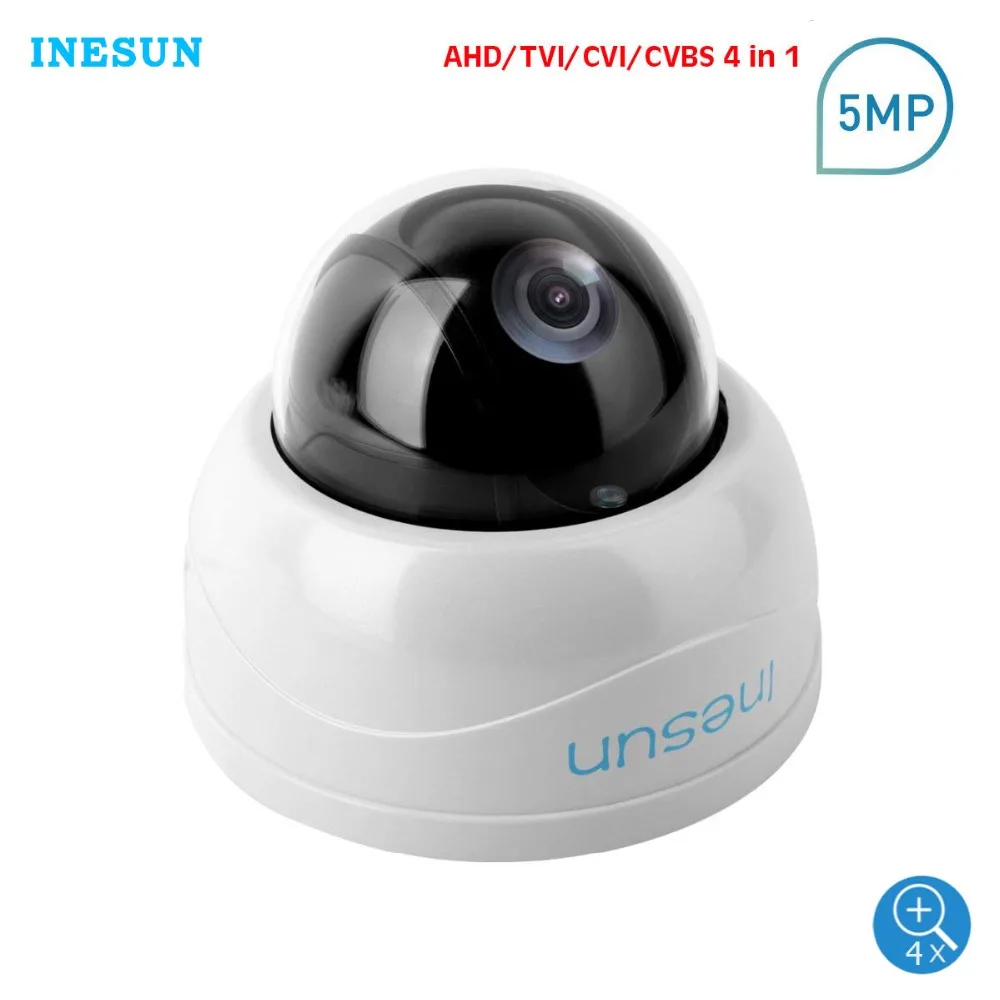 

Inesun 5MP Dome Security Camera Super HD 4-in-1 TVI/AHD/CVI/CVBS CCTV Camera 4X Optical Zoom PTZ Camera 50ft IR Day/Night UTC