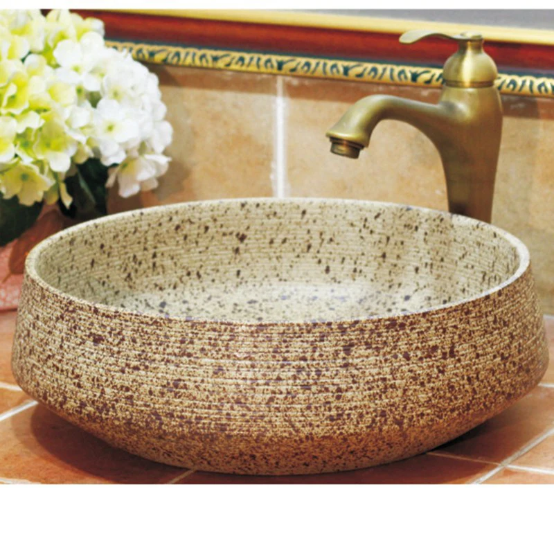 

6 Style Drum Shape Art Ceramic Wash Basin Vessel Sink