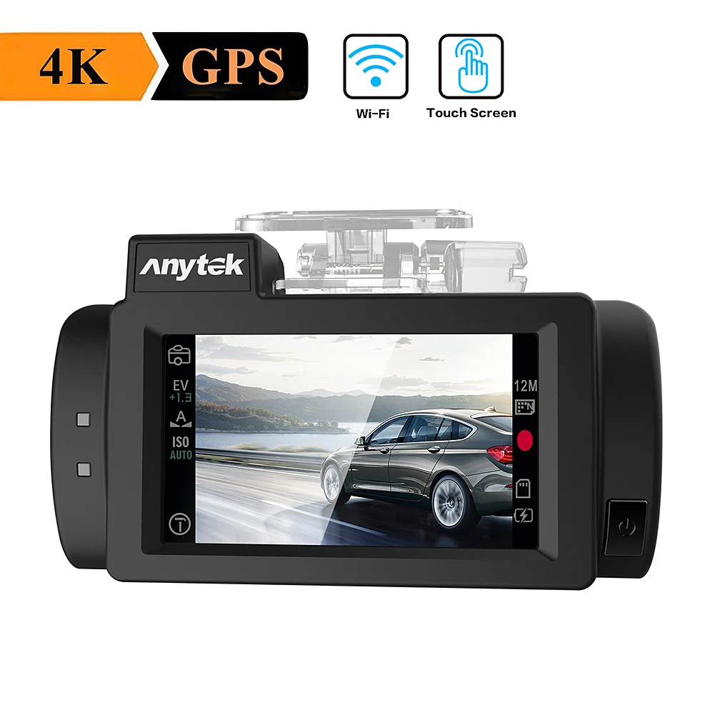 

Anytek G200 Car DVR Dash Camera 2.7in Touch Screen Dual Lens 4K UHD WiFi Car DVR Camera WDR Night Vision GPS Logger for Car Safe