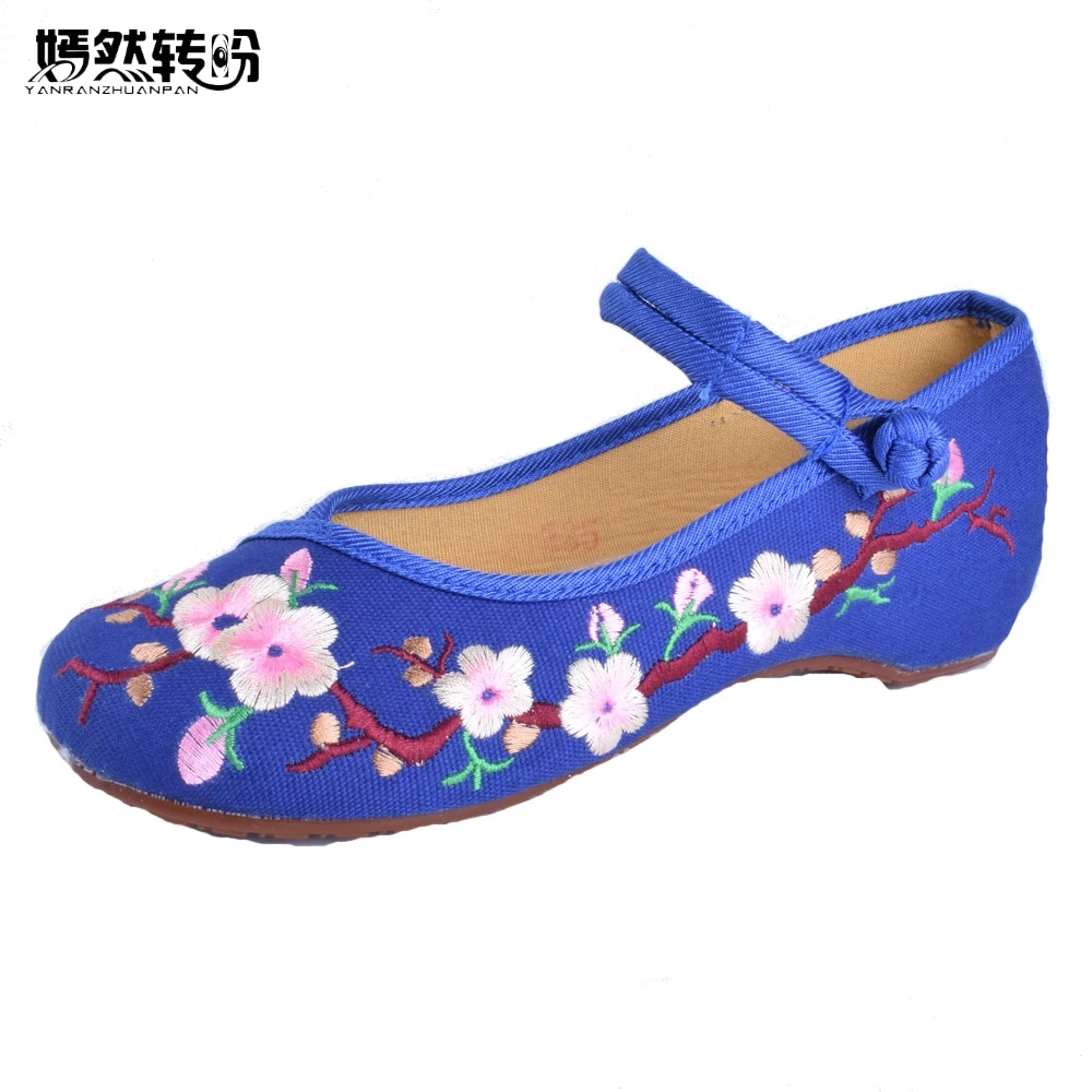 

Vintage Women Flats Comfortale Cloth Shoes Oxford Shoes National Dance Single Soft Ballet Flat Shoe Woman Sapato Feminino