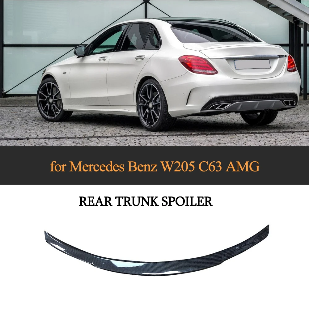 Задний спойлер для багажника из углеродного волокна крыло подходит Mercedes Benz W205 C200