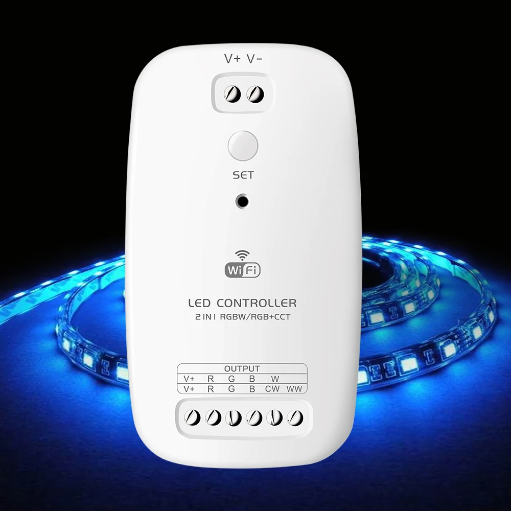 Беспроводной Wifi светодиодный контроллер RGBW RGBCCT светодиодные полосы света умный