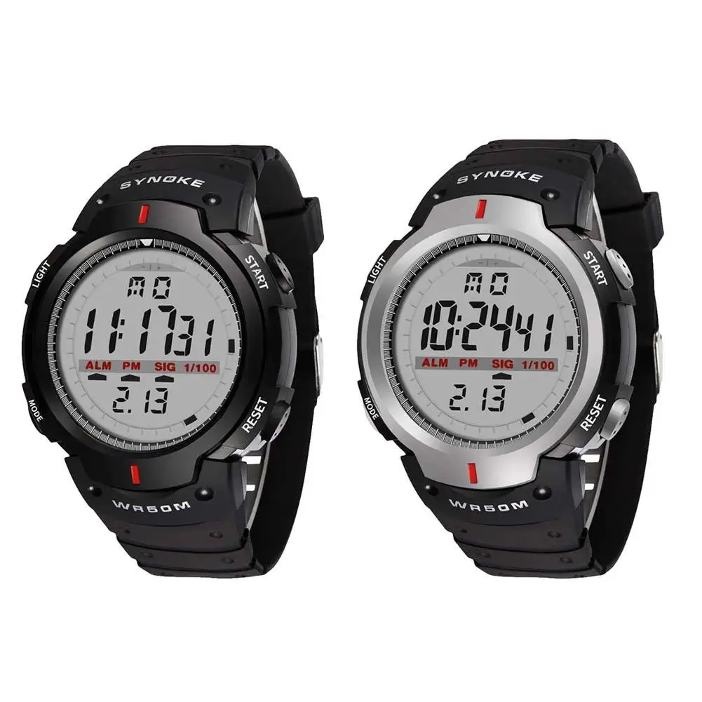 

New Fashion Men Outdoor Sport Luminous Week Date Alarm Digital Wrist Watch