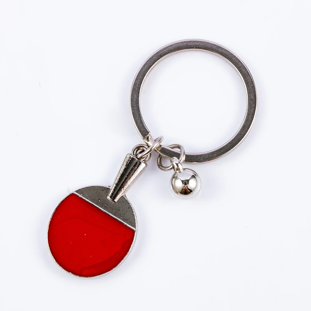 

1Pcs Creative Useful Chinese Table Tennis Racket Key Chain Men Cool Exercise Sports Table Racket Keychain Ornament