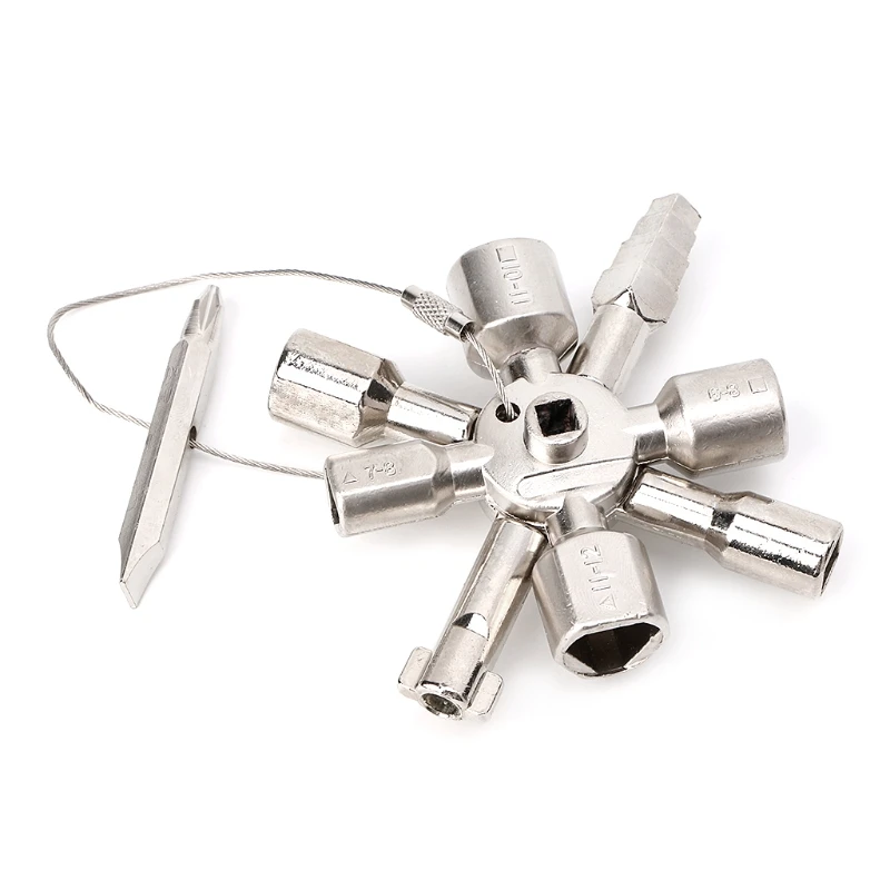 

10 In 1 Cross Switch Key Style Wrench Triangle Square Electric Cabinet Tool