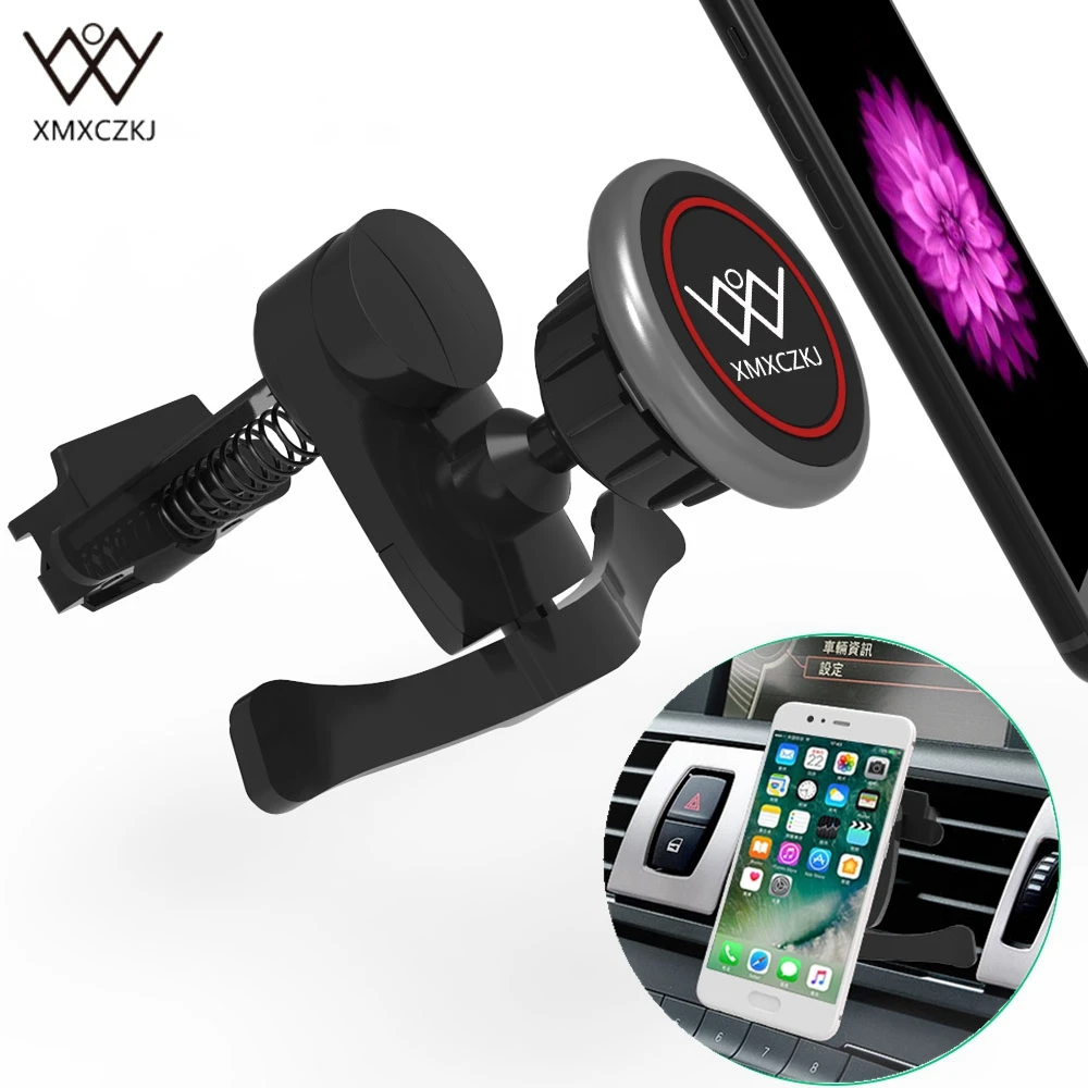  XMXCZKJ Car Phone Holder Universal Magnetic Air Vent Mount Adjustable Phone Stand Support Mobile Ca
