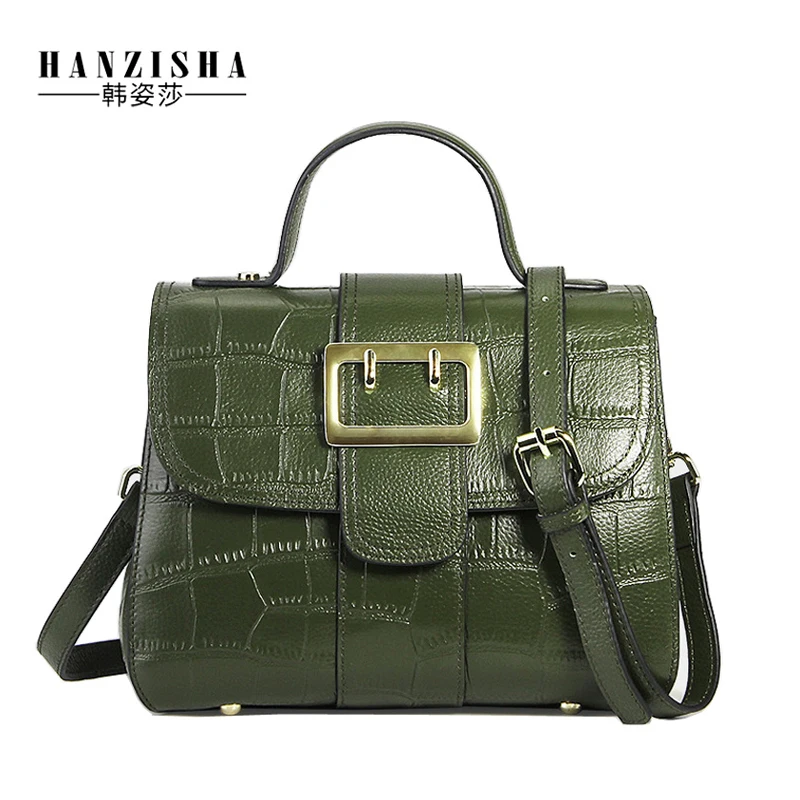 

2018 Famous Designer Brand Genuine Leather Women Handbag Fashion Stone Pattern Top-handle Leather Women Shoulder Bag Sac a Main