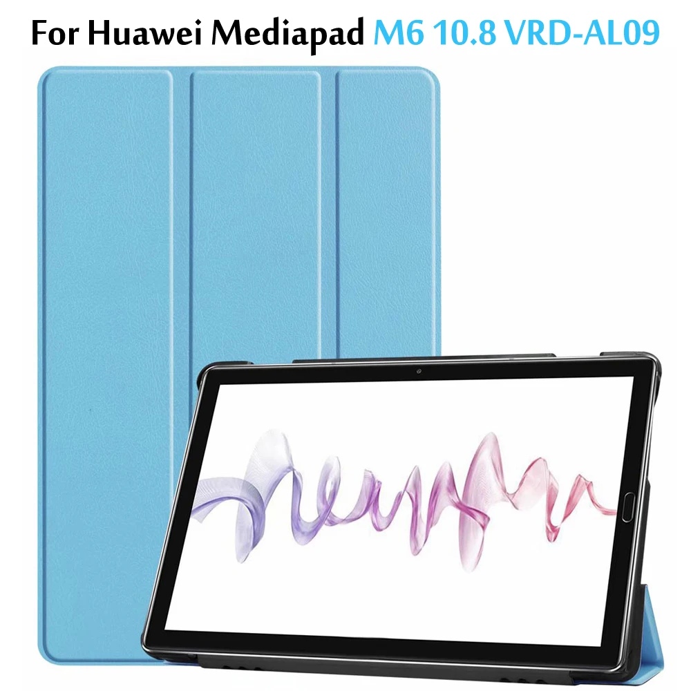 

Case For Huawei Mediapad M6 10.8 Case 2019 / M6 Pro 10.8 VRD-AL09 Smart Slim Leather Magnetic Fold Stand Cover Funda