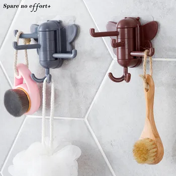 

Kitchen Bathroom Rack Butterfly Whirl Hook Cup Towel Rack Hanging Shelves Door Wall Hanger Holder Hooks Bathroom Accessories