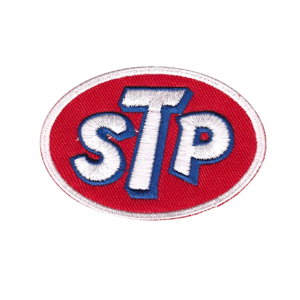 

vintage stp iron/sew on embroidered patch