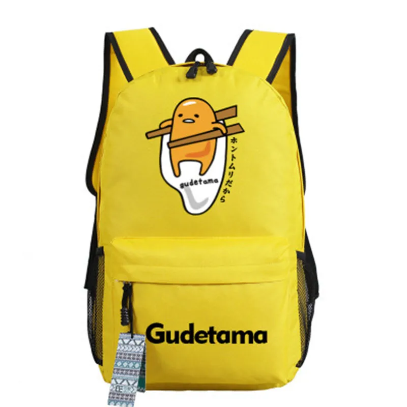 Рюкзак Gudetama Lazy Egg с мультипликационным принтом школьная сумка дорожная через