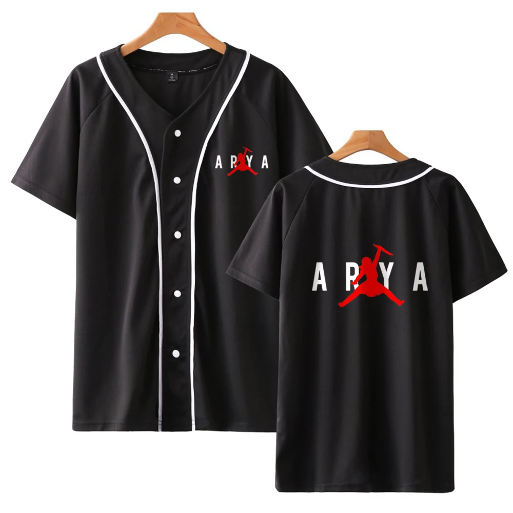 

GOT Arya Stark tshirt Baseball Jersey Uniform Not Today T Shirt game of thrones Funny Tshirts Tee Top