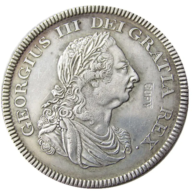 

GREAT BRITAIN TRADE DOLLAR 1804 GEORGE III Silver Plated Copy Coin