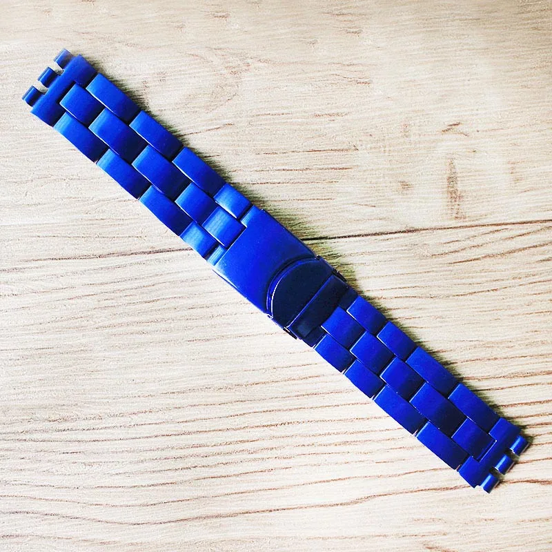Хит! Алюминиевый Ремешок для часов Swatch образец ремешка 19 мм легкий аксессуар для часов - Цвет ремешка: blue