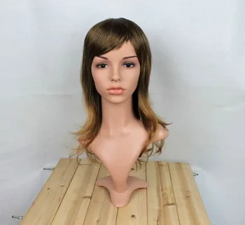 

High quality Realistic Plastic female mannequin dummy head with hair for hat & sunglass & jewelry&mask display