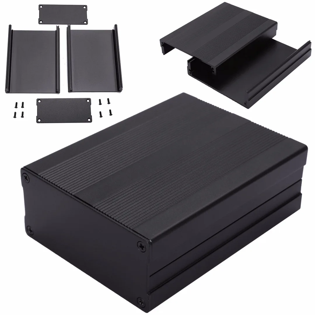 1 шт черный алюминиевый корпус Чехол Mayitr PCB инструмент электронный проект коробка 100x76x35 мм