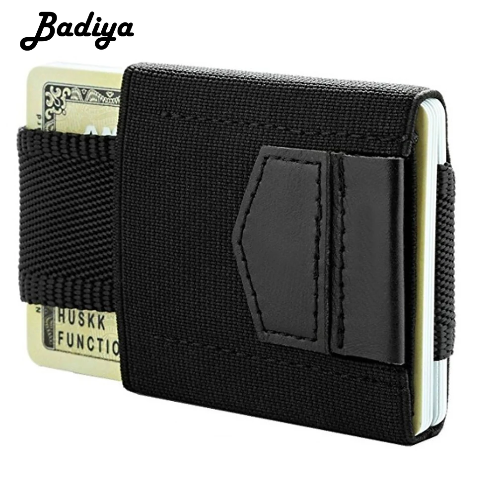 

Fashion Men's Genuine Leather Mini Credit Card Cover Short Wallet Women Mini Small Business ID Organizer Credit Card Holder