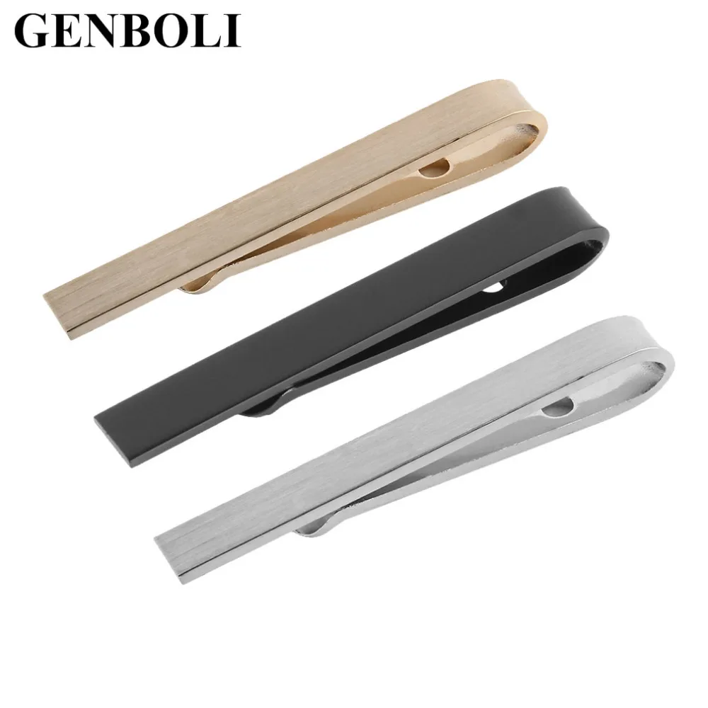 

GENBOLI New Arrivals Business Men Fashion Simple Suit Tie Clip Necktie Tie Clasp Clip Gentleman Tie Bar Pockets Jewelry