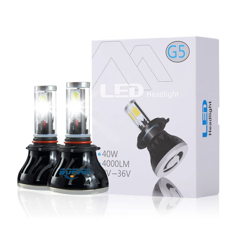 

FreeShip 12V 40W H7 G5 LED Headlight 4000lm Bulb H1 H3 H4 H8 H9 H10 H11 9006 881 High Power 40W H7 Auto LED Headlight Bulb Lamp