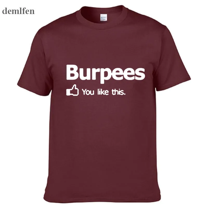 Новое поступление Мужская/женская футболка с надписью Burpees мне нравится эта