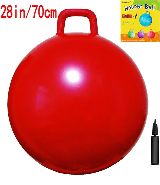 Buy Space Hopper Ball with Pump, Plain Red, 28in/70cm