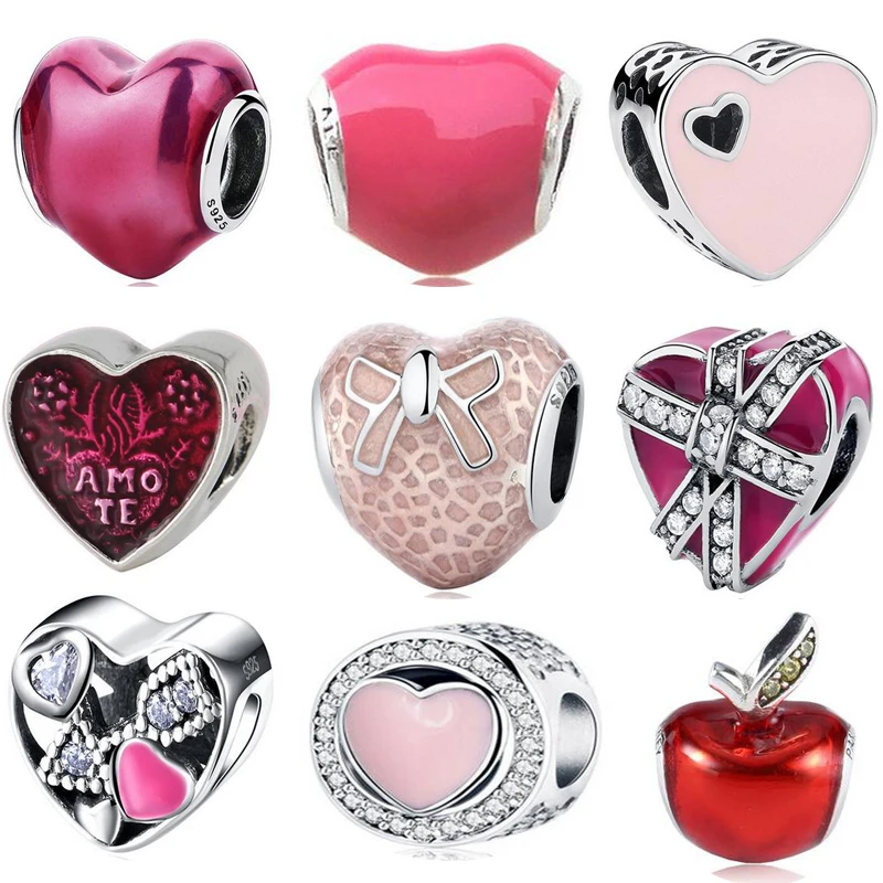

925 Sterling Silver charms Beads Accessoriess Bead Charm Fit Original Brand Bracelet FOR Valentine's Day gift women jewerlly