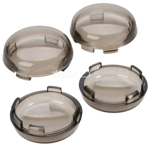 4x Turn Signals Light Smoke Lens Cover For 1986-15 Harley Dyna Softail Sportster 883 1200 XL