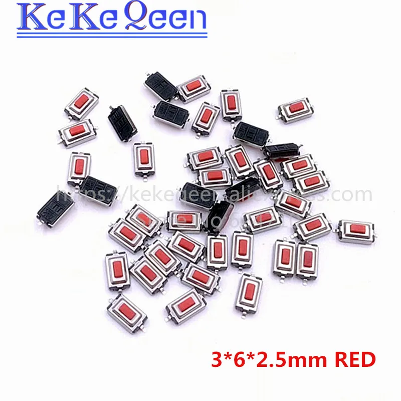 100pcs 3*6*2.5MM Tact Touch Micro Switch 3X6X2.5MM 3*6*2.5