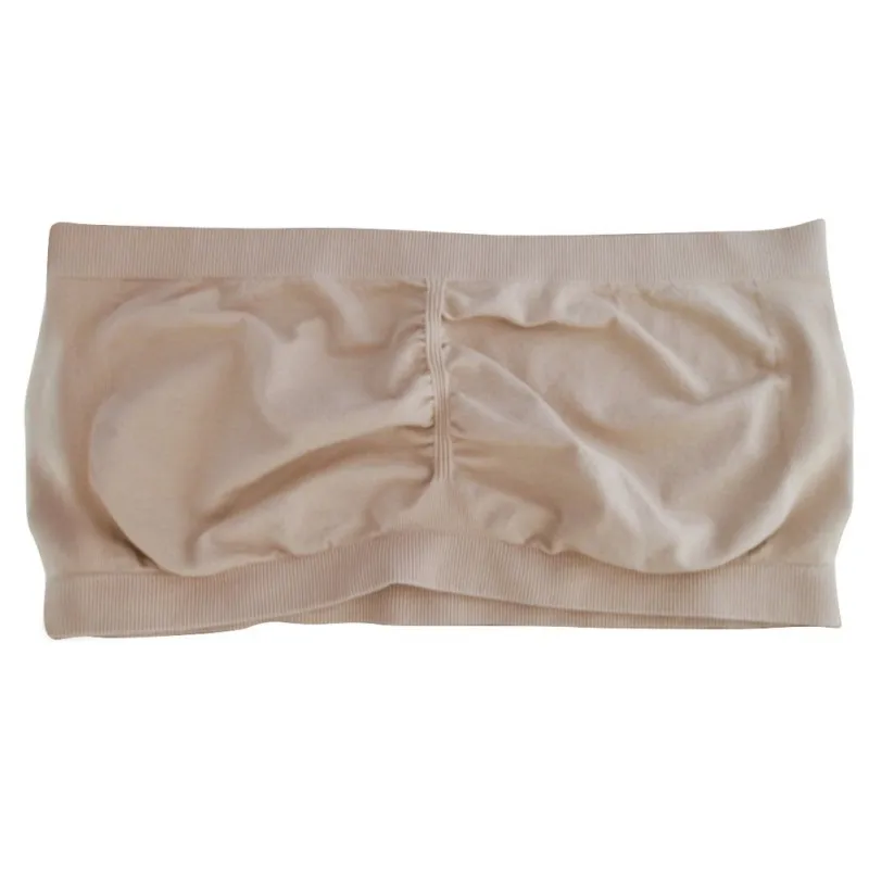 Plus Size Lingerie Womens Strapless Boob Tube Top Women Bra Basic Solid Color Underwear Strapless Tops