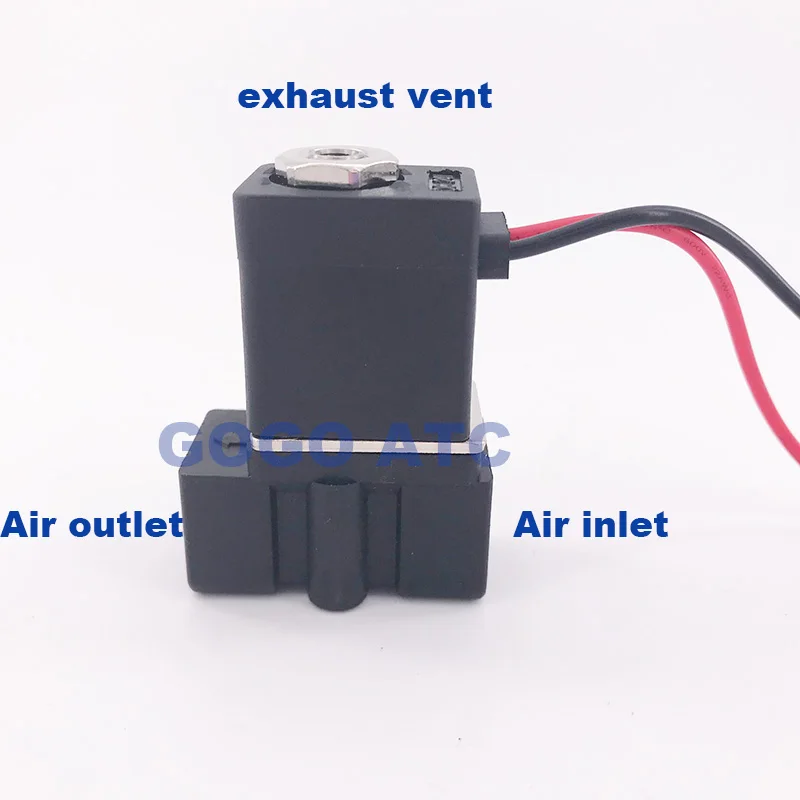 GOGO 3 way пластиковый электромагнитный клапан мини 3P025-08 Порты и разъёмы 1/" BSP 220V AC Электрический контролирует водно-жировой баланс клапан с проводом Тип свинца