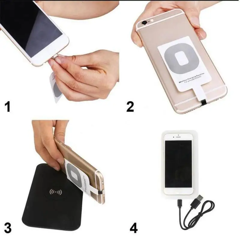 

Wireless Charger Receiver Micro USB Type C for iPhone Samsung Type-C 5V/1A Charging Adapter Universal Qi Standard Transmitter