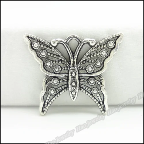 

80pcs Vintage Charms Butterfly Pendant Tibetan silver Zinc Alloy Fit Bracelet Necklace DIY Metal Jewelry Findings