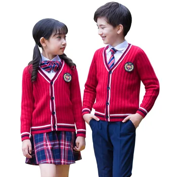 

Spring&Autumn kids School Uniform Clothing Kids Clothes Sets Primary Students Reading British Student School Uniforms Suits