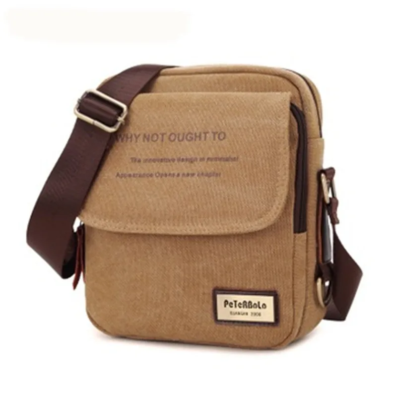 

Men's casual shoulder bag men's canvas cross-body bag wear-resistant breathable 2019 new trend retro Messenger bag briefcase
